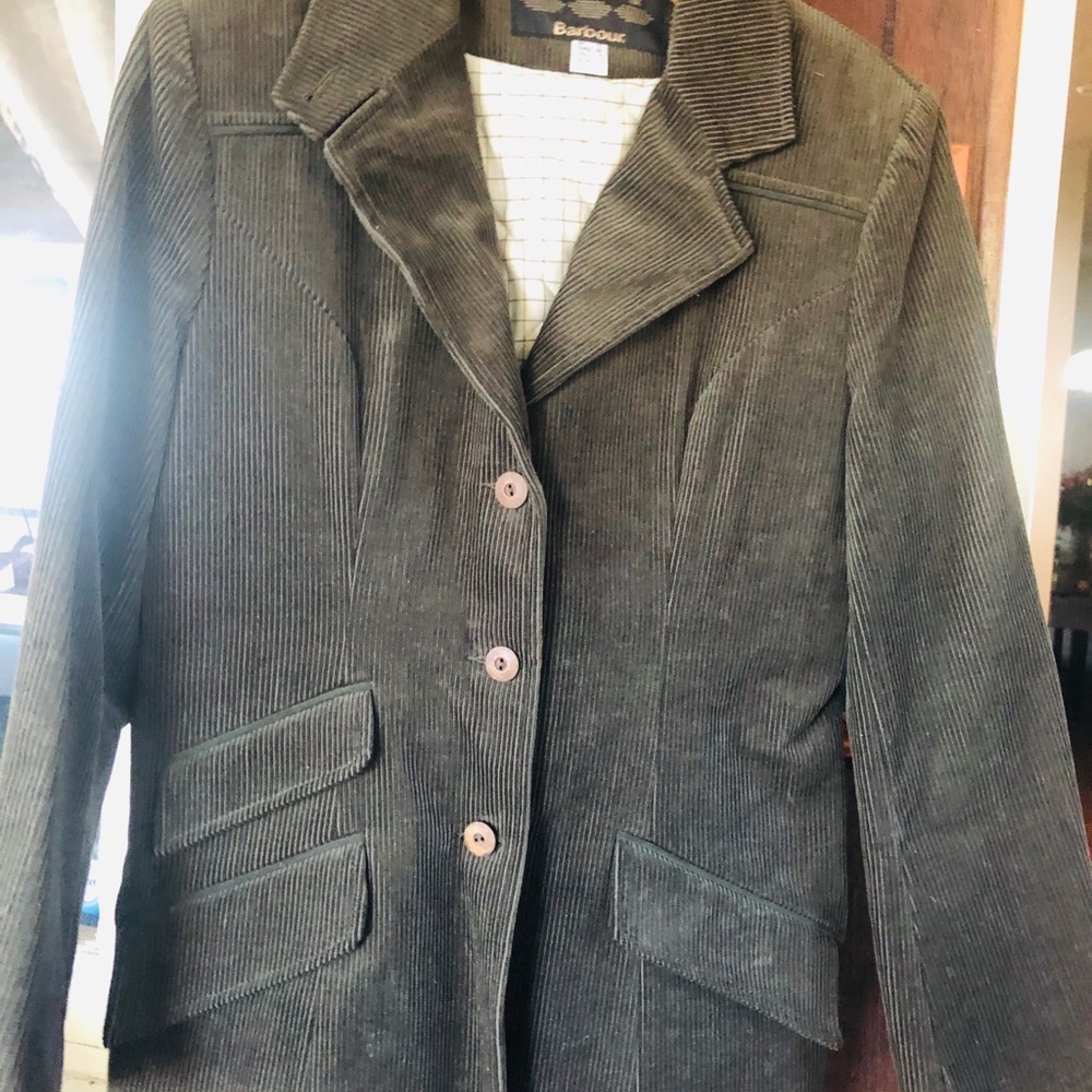 COPY - Barbour green corduroy jacket